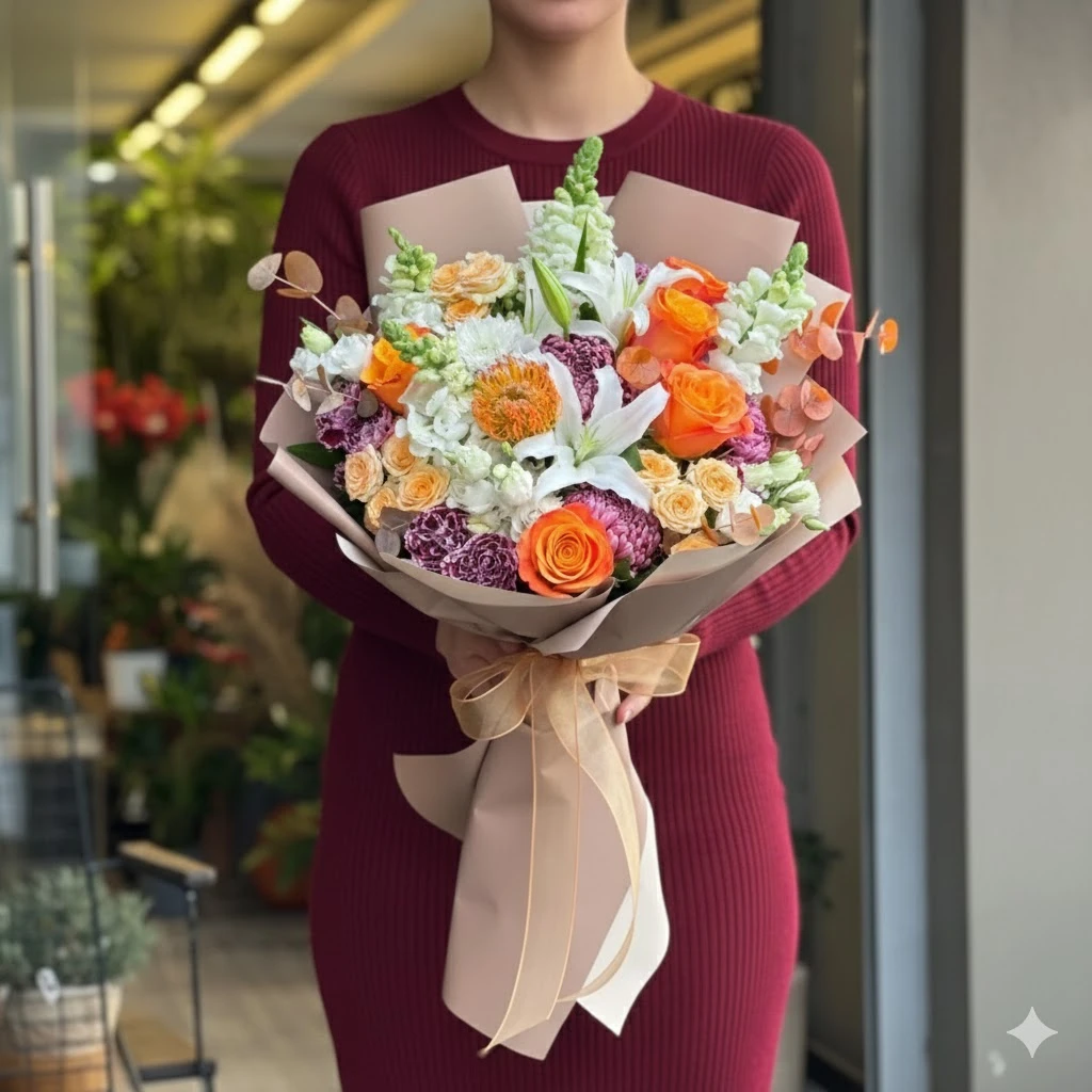 Günbatımı Çiçek Buketi